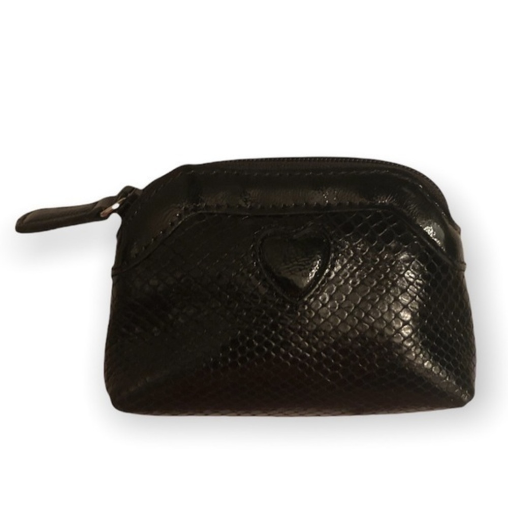 Brighton black embossed leather coin pouch